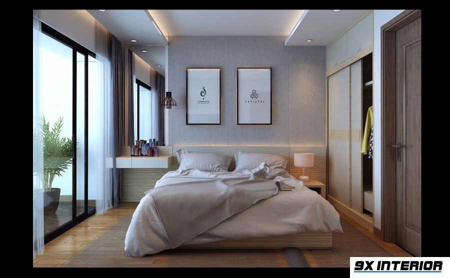 Mặt bằng phòng ngủ master với đầy đủ tiện nghi và công năng cho gia chủ