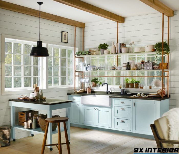 Một chút nhẹ nhàng cho không gian bếp của những gia đình trẻ. Tone màu pastel làm nền kết hợp với xu hướng tủ bếp tối giản sẽ giúp khoảnh khắc nấu nướng của bạn thêm trọn vẹn hơn